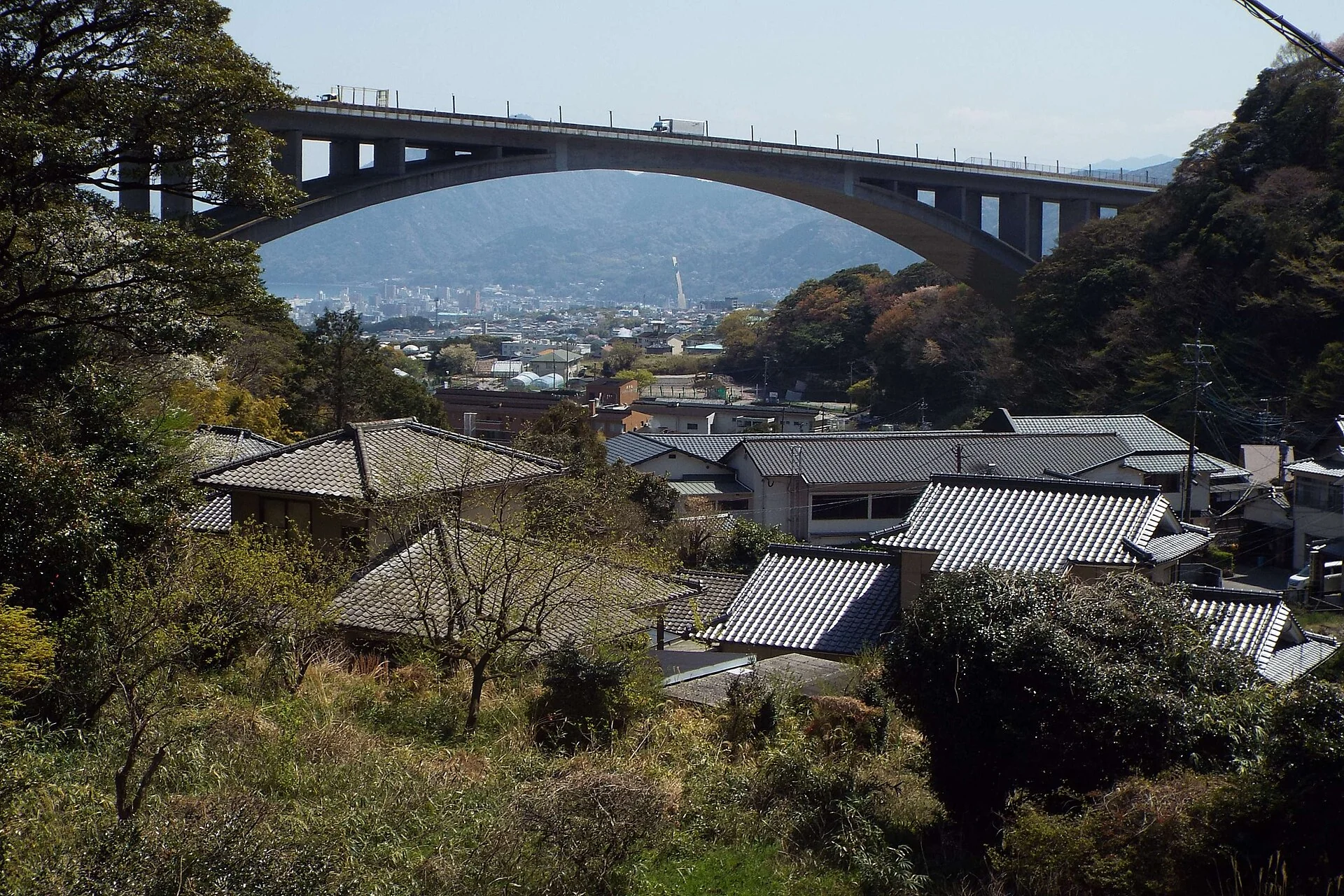 大分県別府市・明礬温泉の街並み