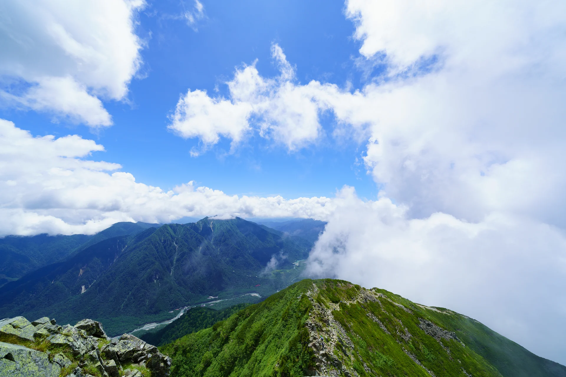西穂高岳(独標)からの眺望