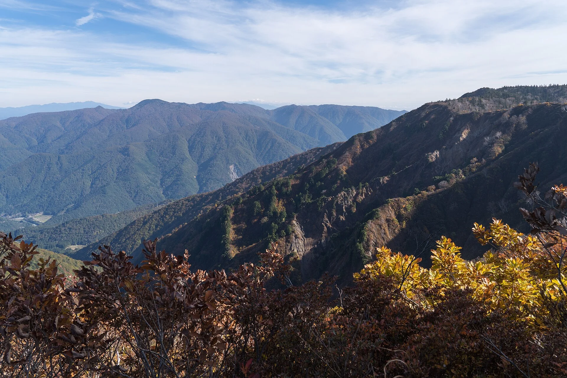白山国立公園・秋の山並み