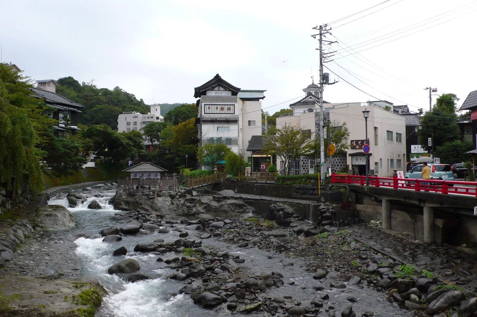 修善寺温泉・桂川沿いの温泉街