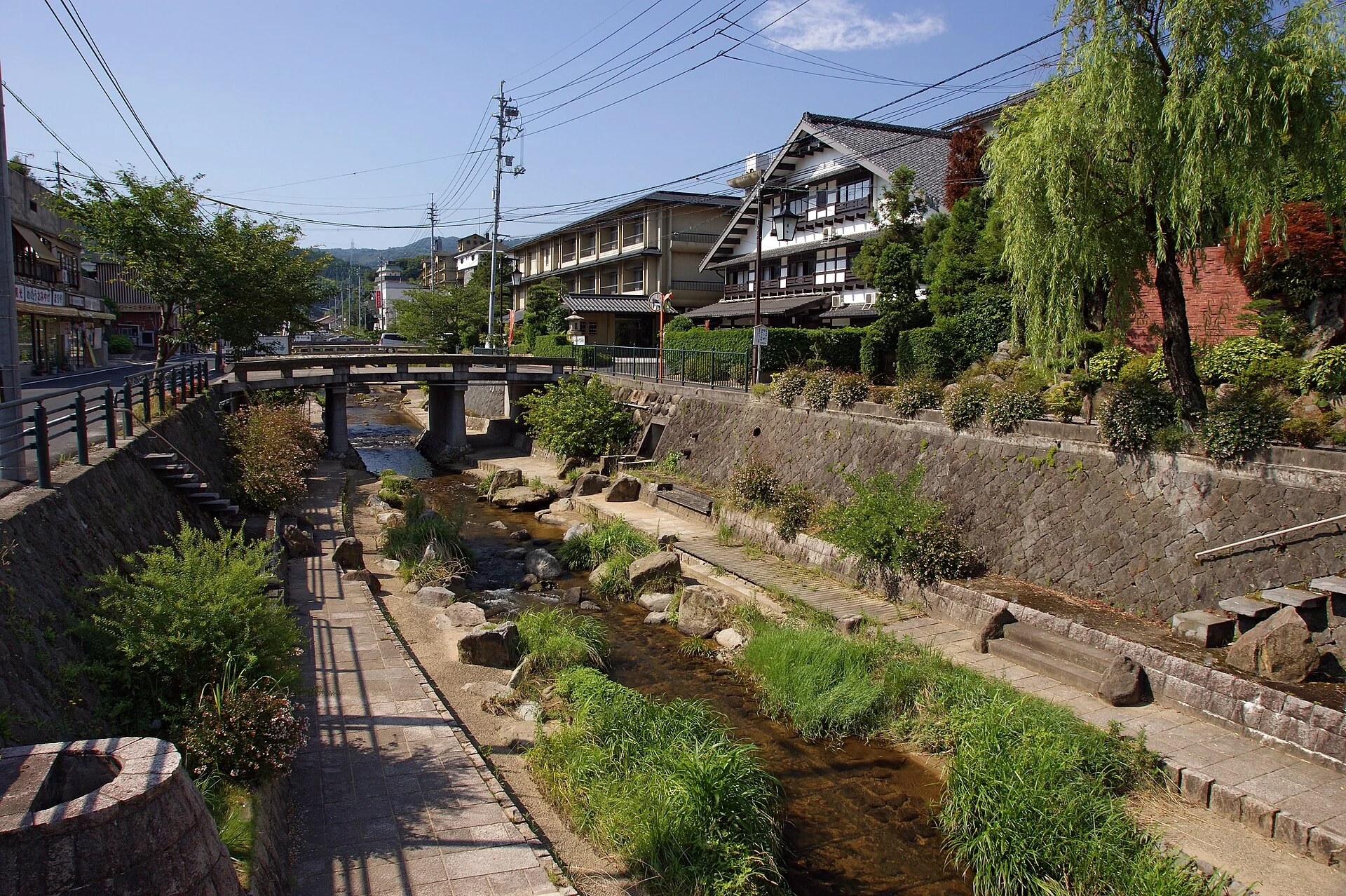 玉造温泉・玉湯川沿いの温泉街