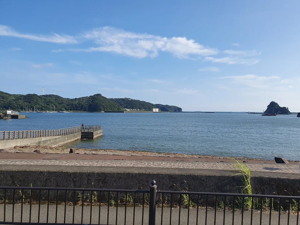 下田の海と町