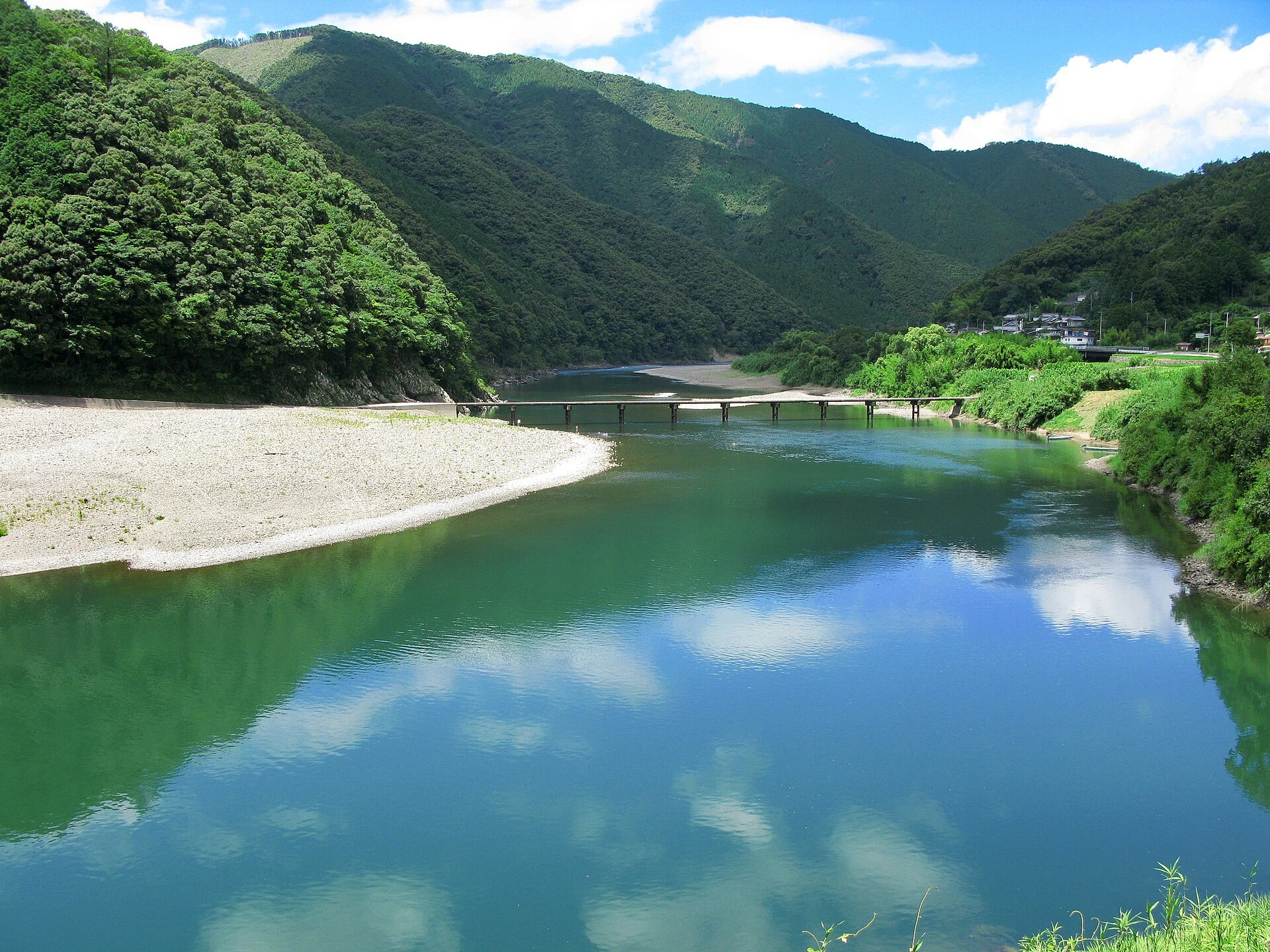 高知県四万十市・四万十川と岩間沈下橋