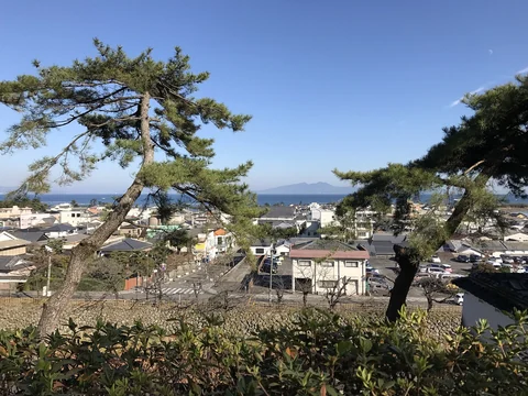 長崎県島原市・島原城本丸から望む島原湾