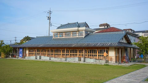 福井県あわら市・あわら温泉の公共足湯「芦湯」外観