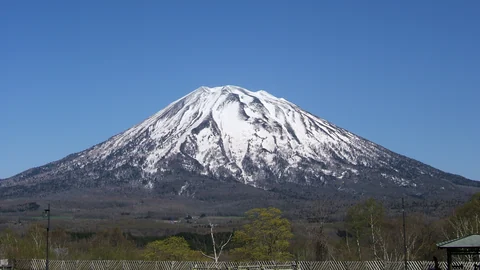 ニセコ・ひらふ地区から望む雪の羊蹄山